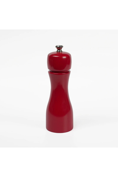 Glios Dark Red Wooden Salt and Pepper Hand Mill Grinder 1 Piece 15 cm
