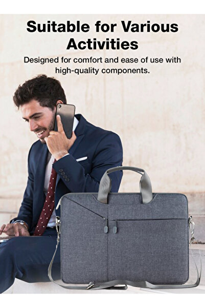 Glassology 14" Premium Laptop Bag – Grey | Lightweight & Professional Design