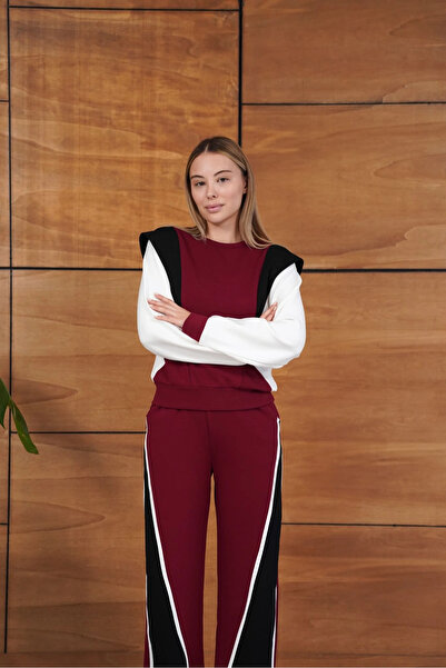 cemo Color Block Maroon Black White Sports Team