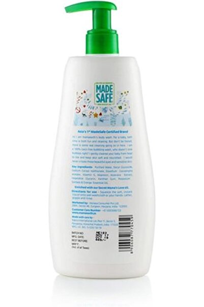 Mamaearth Deep Nourishing Baby Body Wash, Tear-Free, Coconut Cleansers, Aloe Vera & Vitamin E, 400 m