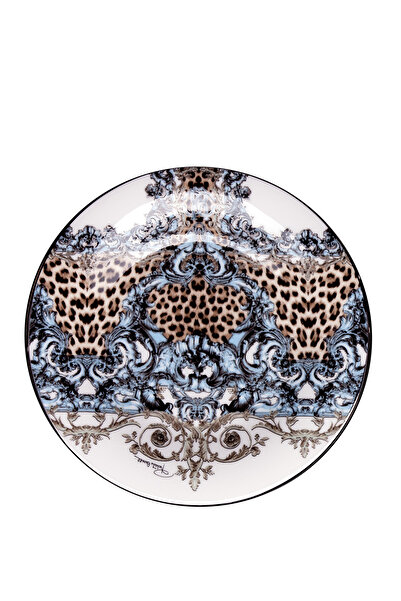 Roberto Cavalli Palazzo Pitti Leopar Desenli Porselen Ekmek ve Tatlı Tabağı 16,5 cm