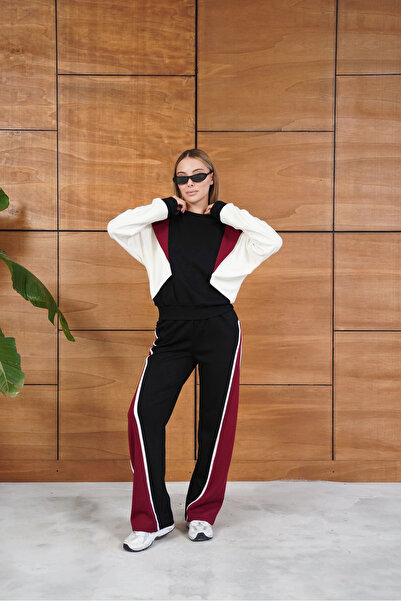 cemo Color Block Maroon Black White Sports Team