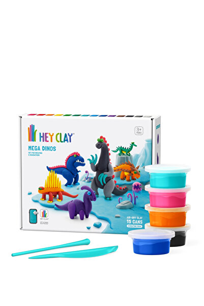 Hey Clay Mega Dinos 15'li Hava ile Kuruyan Kil