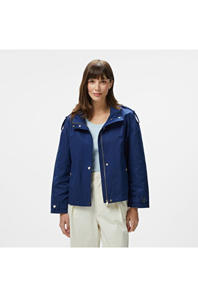 Nautica Kadın Lacivert Regular Fit Dik Yaka Mont