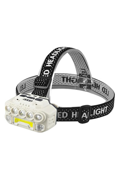 OEM Lanterna HX-817 de cap 5LED+COB Reincarcabila prin USB IPX4