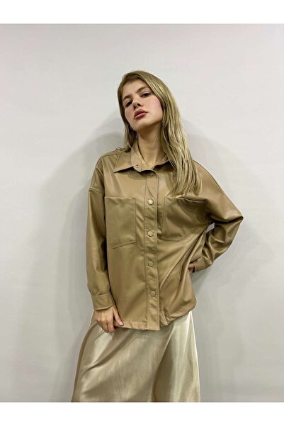 Leina Leather Look Shirt