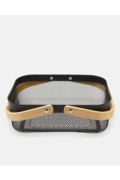 REDTAG Black Rectangle Basket With Handle