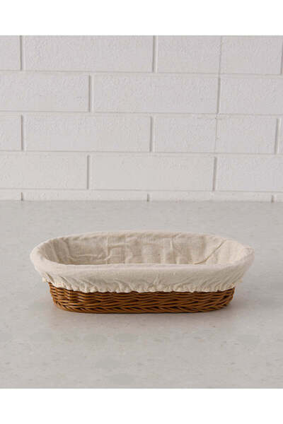 REDTAG Brown Oval Woven Basket With Cloth