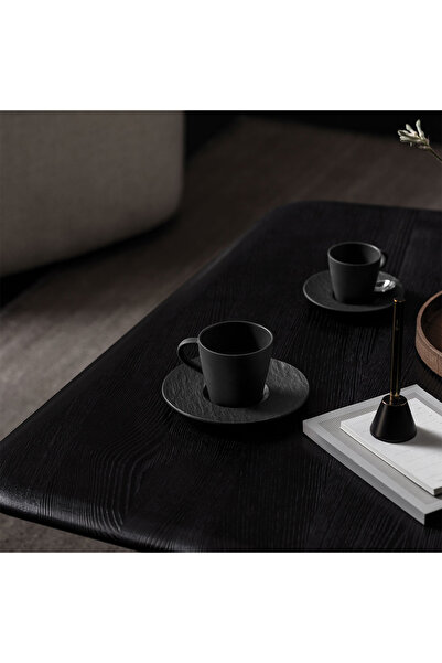 Villeroy & Boch Manufacture Rock Siyah Porselen Kahve ve Çay Fincanı
