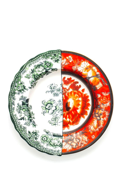 SELETTI Hybrid Cecilia Desenli Porselen Çukur Tabak 25 cm