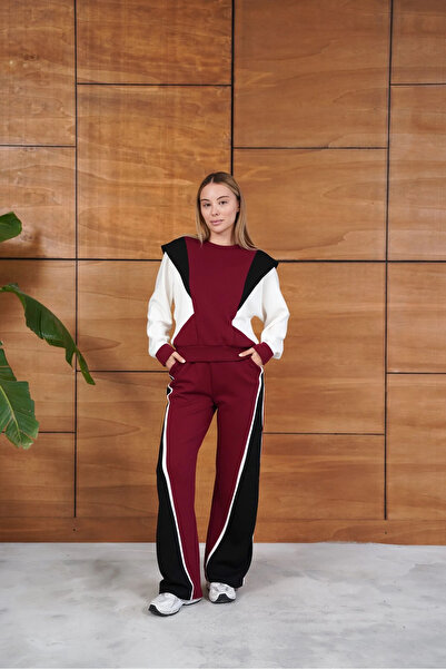 cemo Color Block Maroon Black White Sports Team