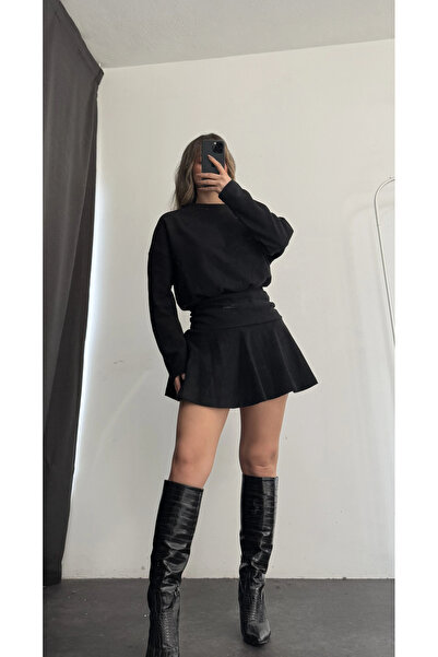 nona butik Rochie Blair drapat Mini - Negru