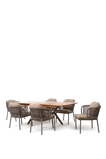 Surtone Ban Vizon Iroko 6 Kişilik Masa Takımı