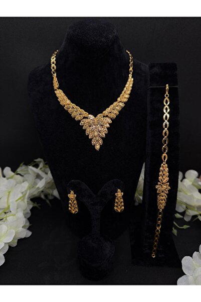 Constanza Exclusive 22 Ayar Altın Kaplama VIP Özel Tasarım Takı Seti 1015