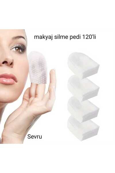 SEVRU Yüz Temizleme Parmak Makyaj Pedi ,Pamuk Mendil Cilt Bakım Ürünü 120 Adet
