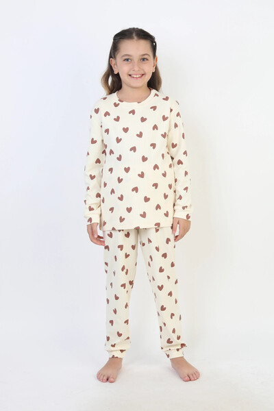 My Hanne Patterned Girl's Pajama Set 51240