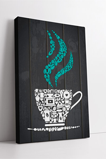 KOSS Dijital Decor de perete modern pentru bucătărie cu siluetă de ceașcă de ...