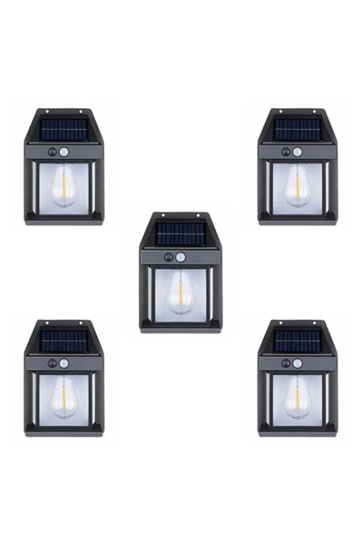 OEM Set de 5 aplice solare cu senzor de mișcare LED IP65 3W 3.7V