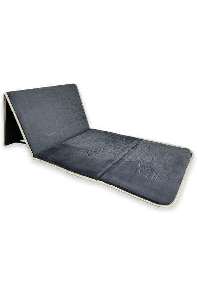 Home Dwell Foldable Prayer Mat with 115° Reclining Backrest – Dark Grey