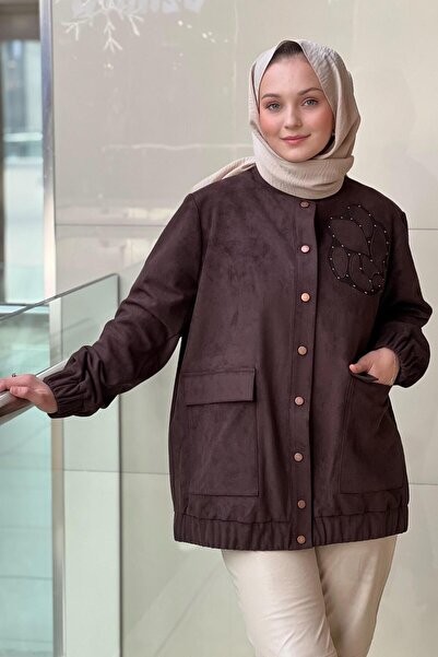 Nuss Front Snap Fastener Double Pocket Suede Cap