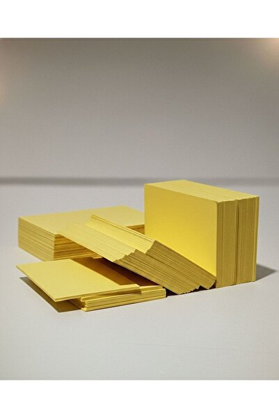 esila KAĞITÇILIK Dış Tic. Ltd. Şti. Sarı Boş Kelime Kartları Etiket 5X8cm 100...