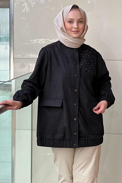 Nuss Front Snap Fastener Double Pocket Suede Cap