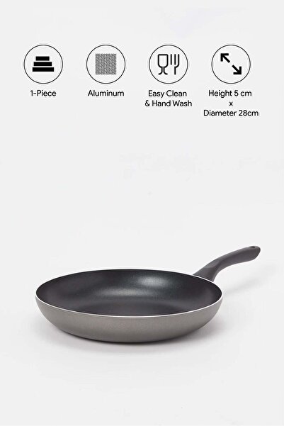REDTAG Black Aluminum Non Stick Fry Pan (28Cm)