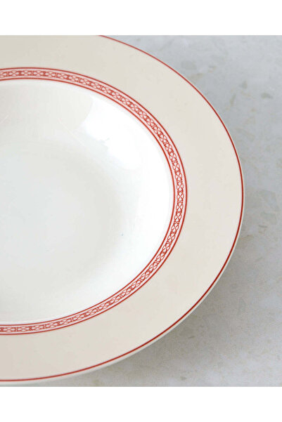 REDTAG White Printed Soup Plate