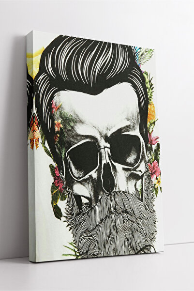 KOSS Dijital Φιγούρα κρανίου με λουλούδια, μοντέρνα διακόσμηση τοίχου με θέμα...