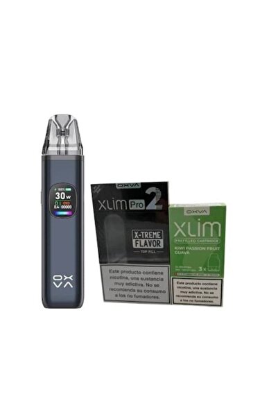 OXVA Xlim Pro 2 Pod Kit - Titanium Blue + Xlim Prefilled Kiwi Passion Fruit Guava 20mg (3-pack)