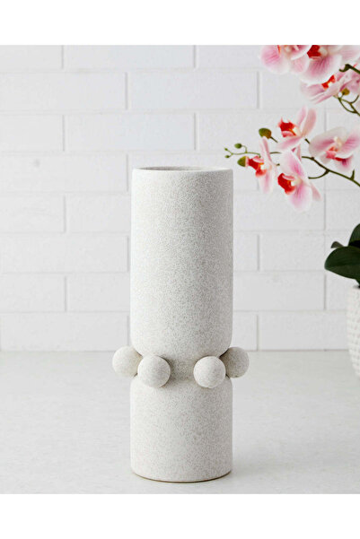 REDTAG Cream Decorative Ceramic Vase