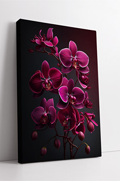 KOSS Dijital Декоративна картина върху платно с розови и лилави орхидеи, подх...