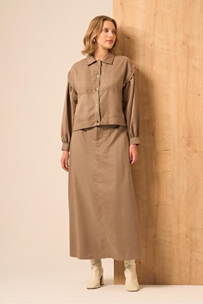 FTZ WOMEN Women's Suede Suit Mink 31238