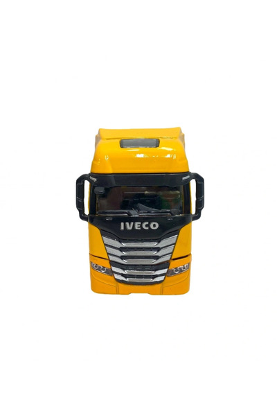 Tıfıl Toys Işıklı Sesli Pilli Çek Bırak Metal Oyuncak IVECO Tır Sarı