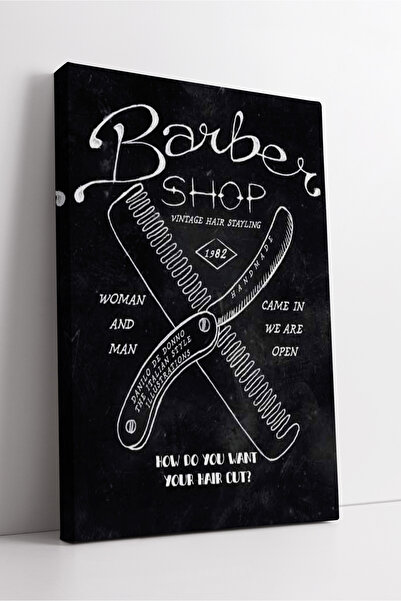 KOSS Dijital Tablou decorativ din pânză pentru frizer pentru bărbați, cu desi...