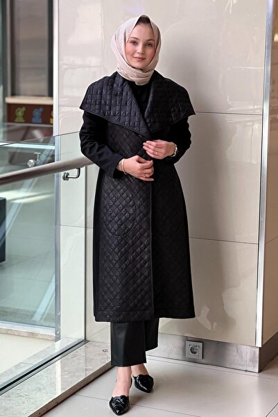 Nuss Wide Collar Quilted Combination Cap