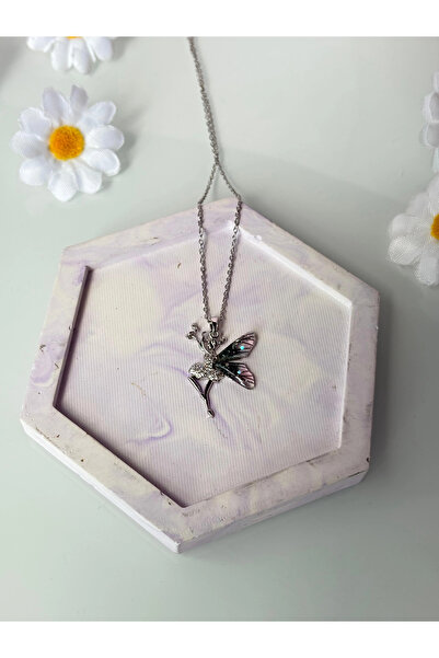 Harlofia Jewelry Çelik Rodyum Tinkerbell Kolye