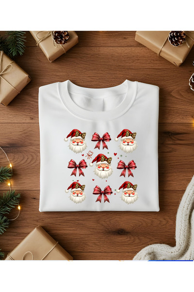 ASELİNDA Christmas Santa Claus Printed New Year T-Shirt-Family Matching T-Shirt(Add Products to Make Matching)