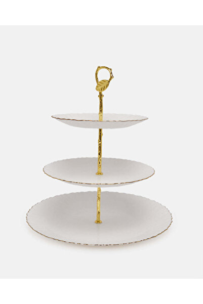 REDTAG White Round 3 Tier Cake Stand