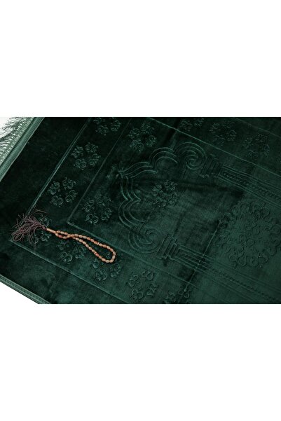 Home Dwell Premium Velvet Prayer Mat 80x120 cm – Green