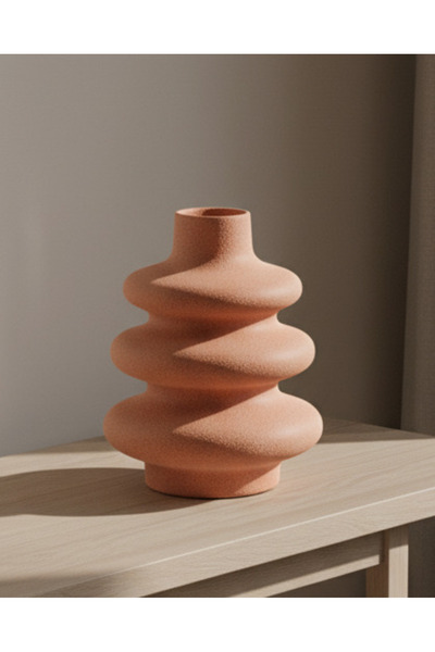 REDTAG Brown Ceramic Embellished Vase