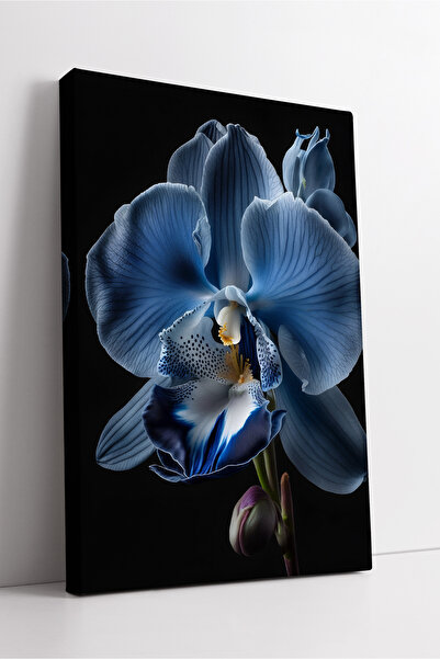KOSS Dijital Μοντέρνα μινιμαλιστική τέχνη λουλουδιών με μπλε ορχιδέες με λεπτ...