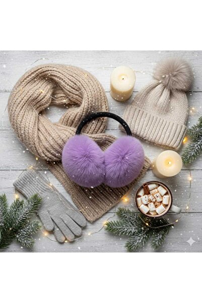 Betülce Foldable soft texture plush earmuff