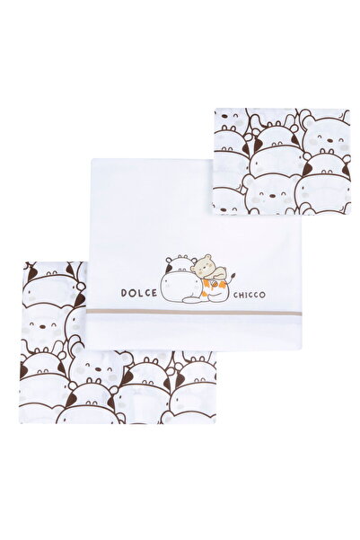 Chicco Baby Pure Elegance: White Sheet and Pillowcase Set (2 Sheets + 1 Pillo...