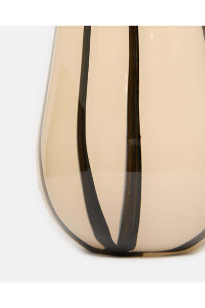 REDTAG Beige Embellished Glass Vase