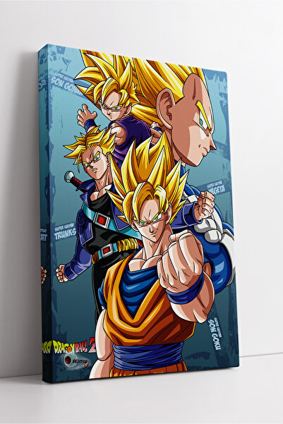 KOSS Dijital Pictură pe pânză Dragon Ball Z Goku Vegeta Trunks Super Saiyan Power Forms Anime Decor de perete