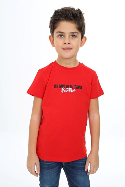 Toontoy Tricou cu mânecă scurtă cu imprimeu pentru băiat