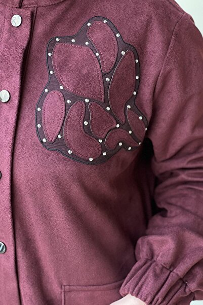 Nuss Front Snap Fastener Double Pocket Suede Cap