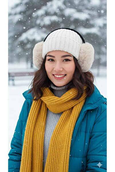 Betülce Foldable soft texture plush earmuff
