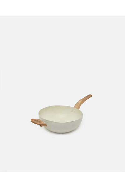 REDTAG Beige Aluminum Non Stick Wok Pan (24Cm)